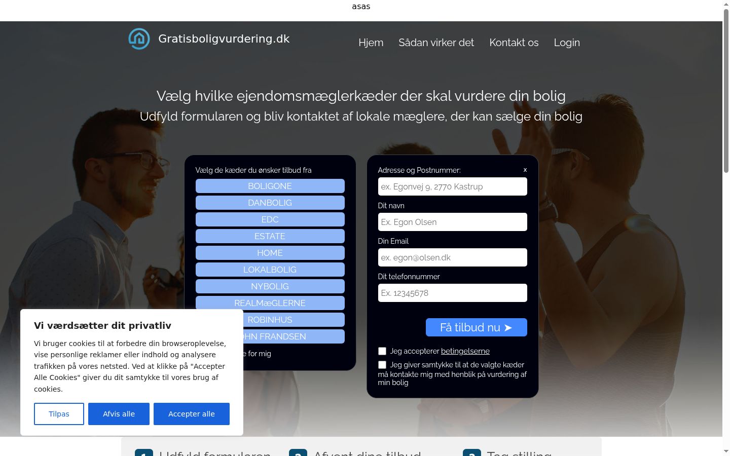 Screenshot van de toestemmingsbanner zoals getoond vóór enige interactie