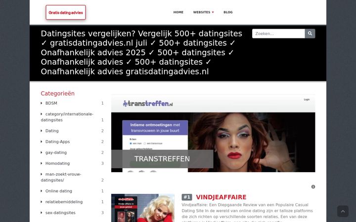 Screenshot of gratisdatingadvies.nl