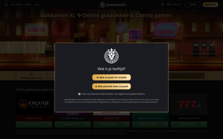 Screenshot of gratisgokken.nl