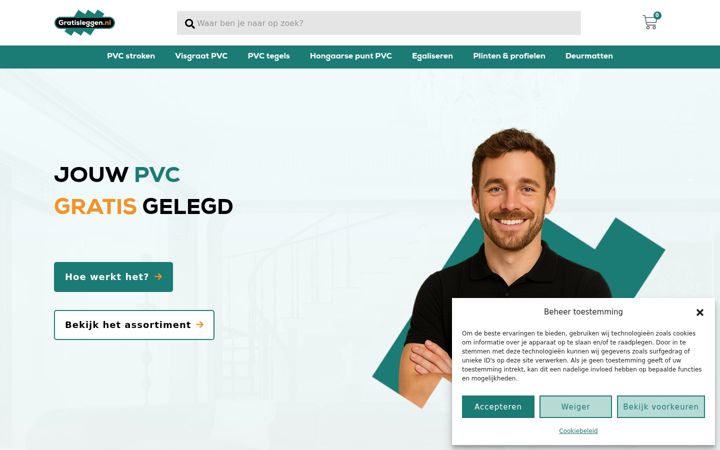 Screenshot of gratisleggen.nl