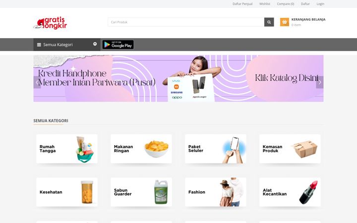 Screenshot of gratisongkir.id