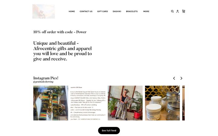 Екранна снимка на gratitudeshowing.com