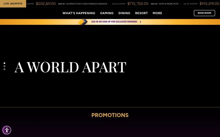 Screenshot of gratonresortcasino.com