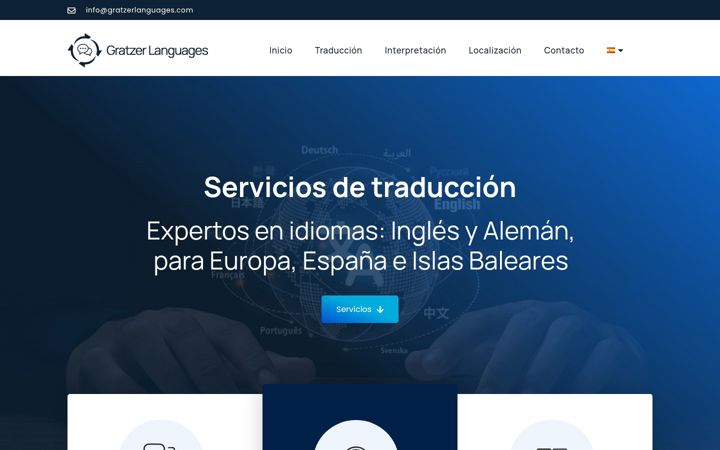 Screenshot of gratzerlanguages.com