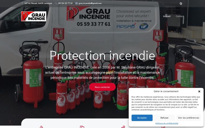 Screenshot of grau-incendie.com