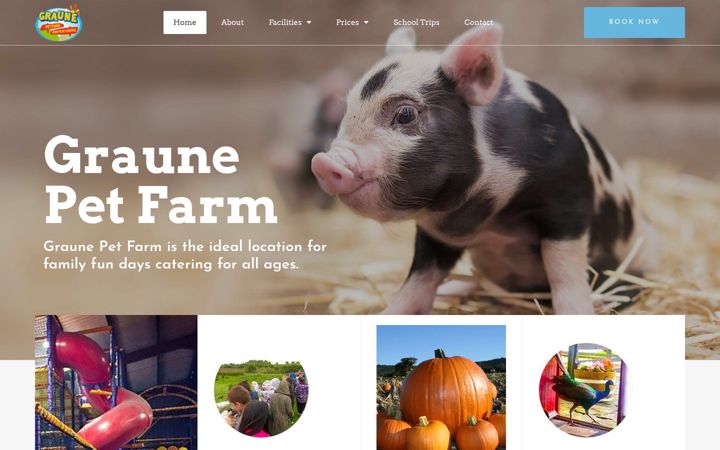 Screenshot of graunepetfarmandplaycentre.ie