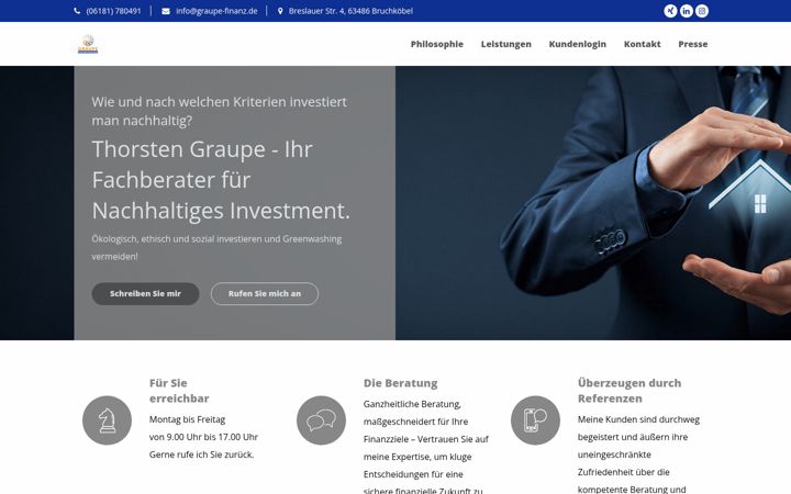 Screenshot of graupe-finanz.de