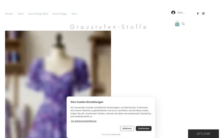 Screenshot of graustufenstoffe.com