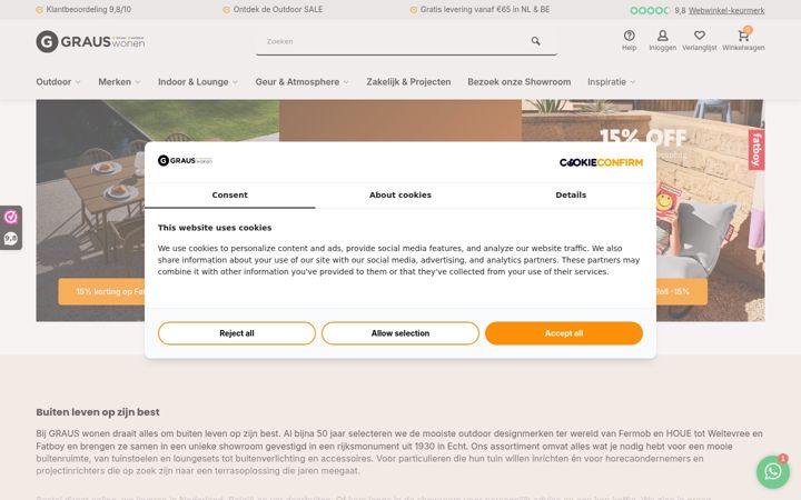 Screenshot of grauswonen.nl