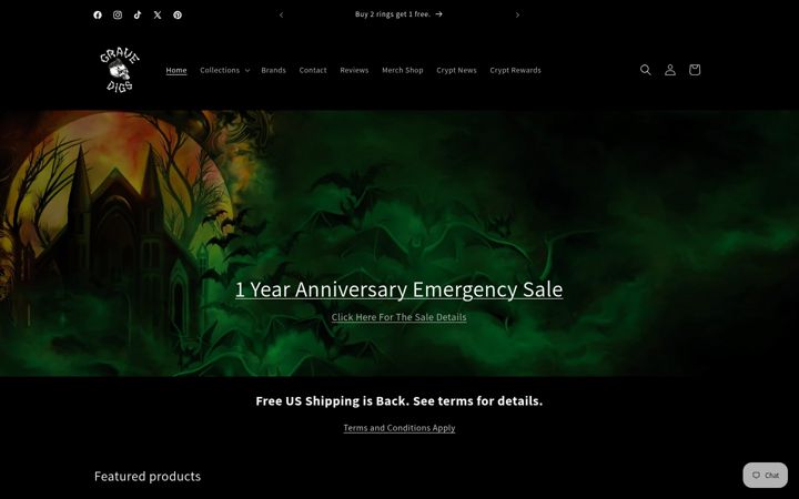 Screenshot of gravedigs.com