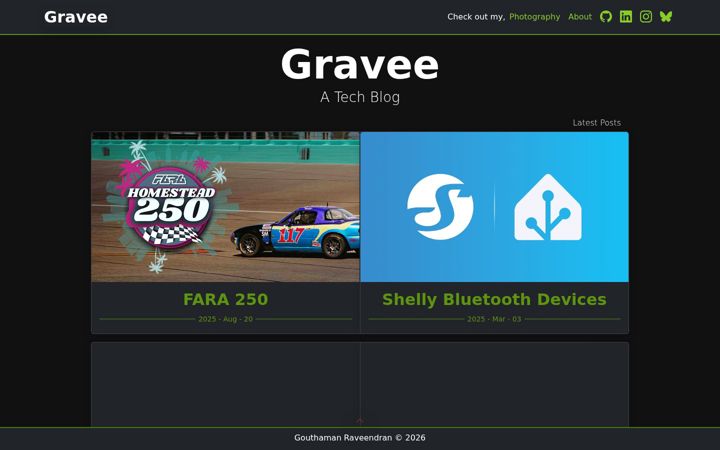 Screenshot of gravee.dev