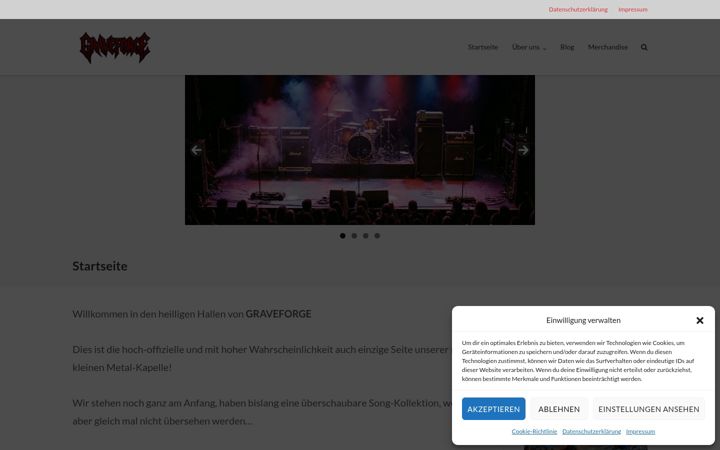 Screenshot of graveforge.de