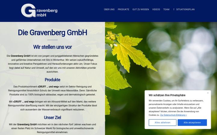 Screenshot of gravenberg.ch