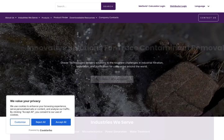 Screenshot of gravertech.com