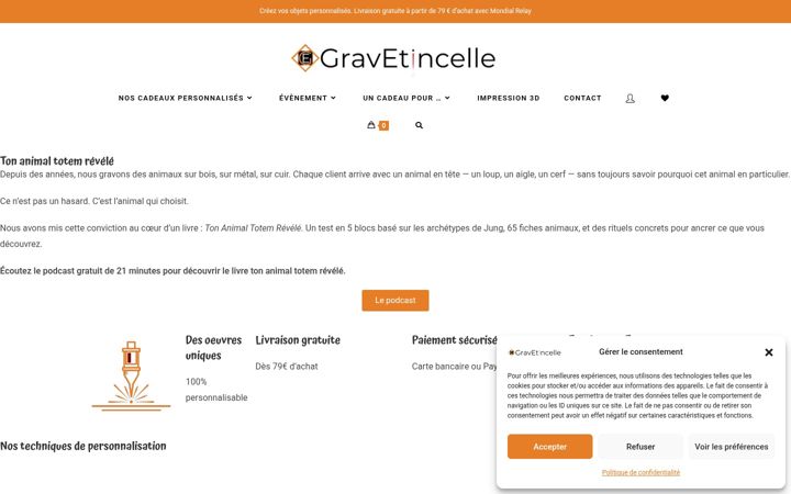 Screenshot of gravetincelle.com