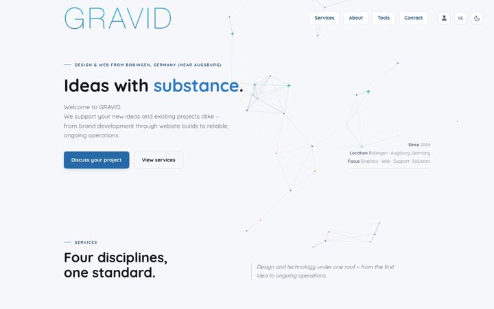 Screenshot of gravid.de