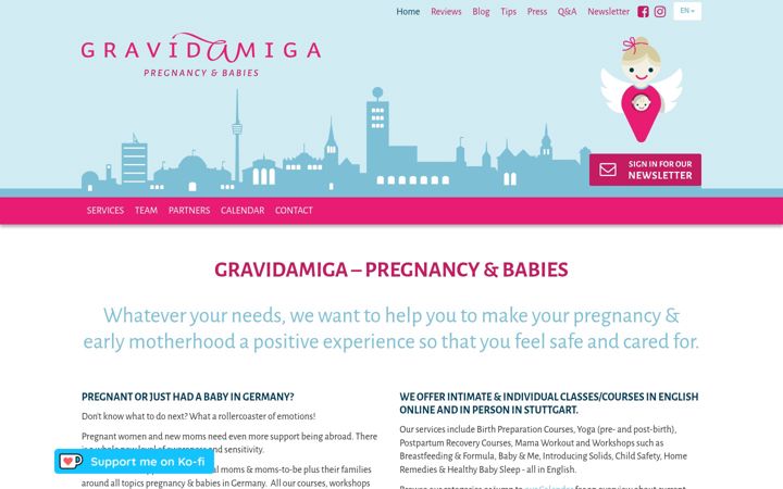 Screenshot of gravidamiga.com
