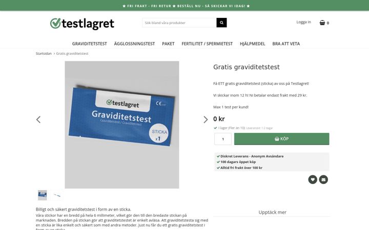 Screenshot of graviditetstest.se