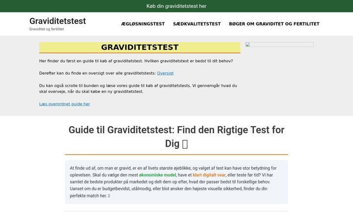 Screenshot of gravidtest.dk