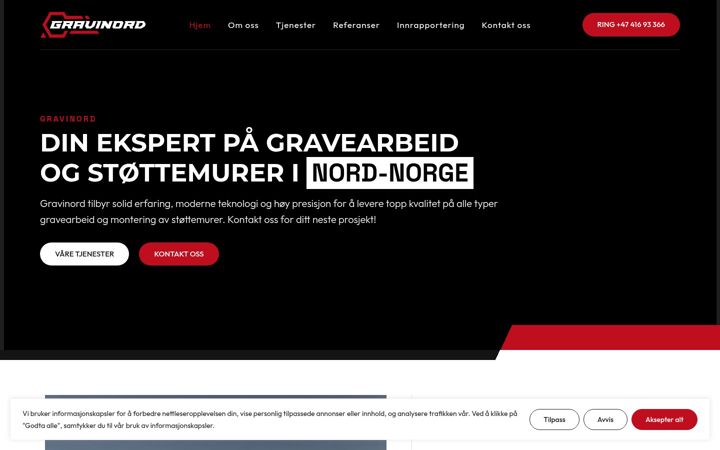 Screenshot of gravinord.no