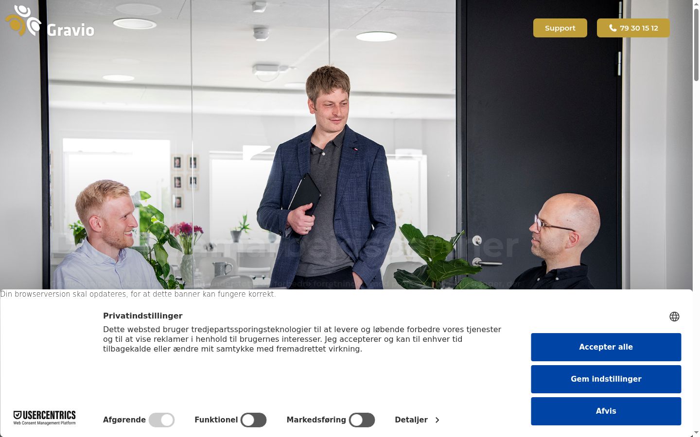 Sutikimo reklamjuostės, rodytos prieš bet kokią sąveiką, ekrano kopija