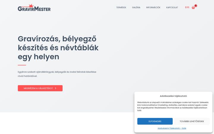 Screenshot of gravirmester.hu