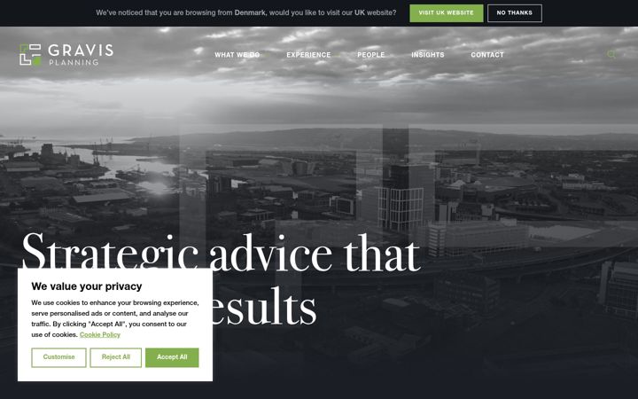 Screenshot of gravisplanning.ie