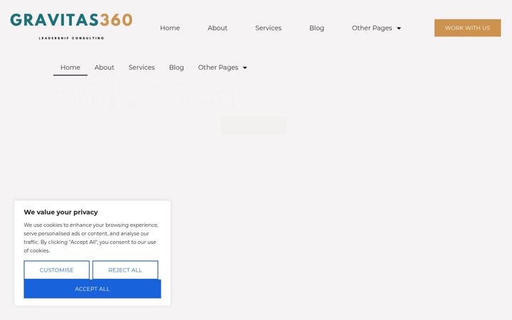 Screenshot of gravitas360.com