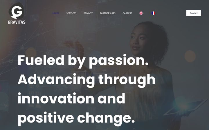 Screenshot of gravitasgroup.io