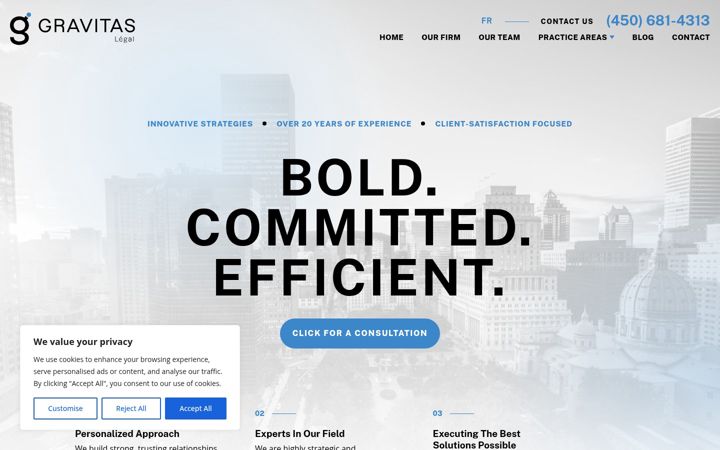 Screenshot of gravitaslex.ca