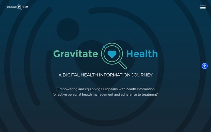 Screenshot van gravitatehealth.eu