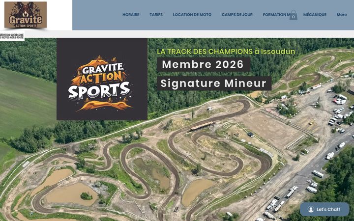 Screenshot of graviteactionsports.com
