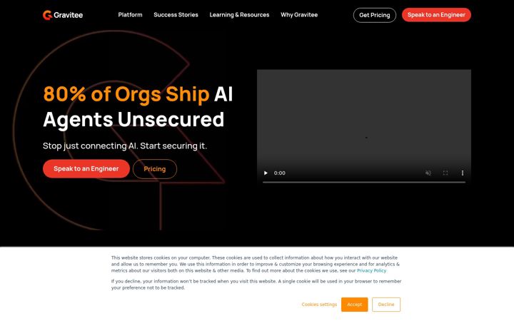 Screenshot of gravitee.io