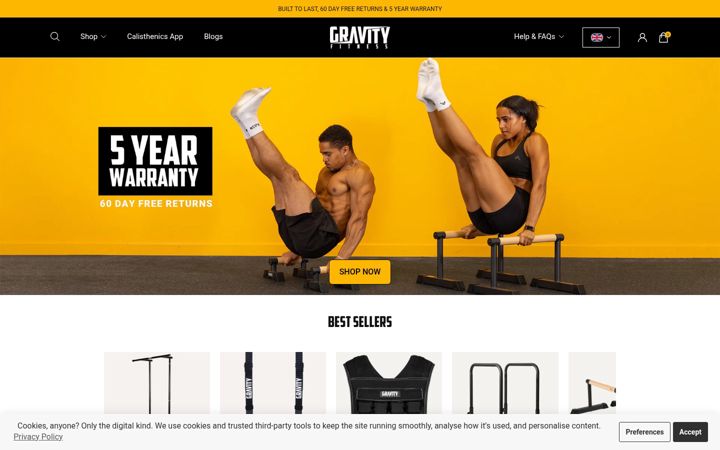 Screenshot of gravityfitness.eu