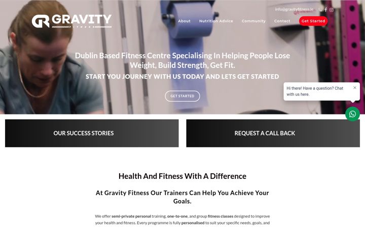 Screenshot of gravityfitness.ie