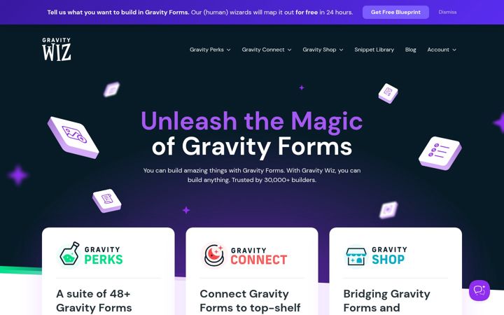 Screenshot of gravitywiz.com