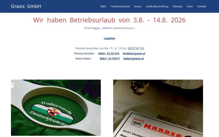 Screenshot of gravix.at
