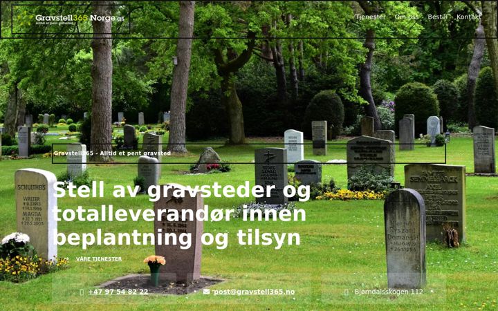 Screenshot of gravstell365.no