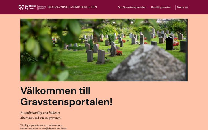 Screenshot of gravstensportalen.se
