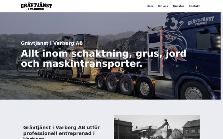 Screenshot of gravtjanstivarberg.se