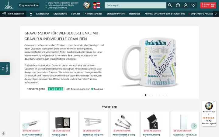 Screenshot of gravur-fabrik.de
