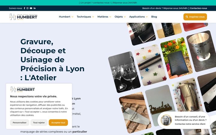 Screenshot of gravure-humbert.fr