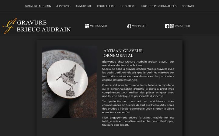 Screenshot of gravureaudrain.fr