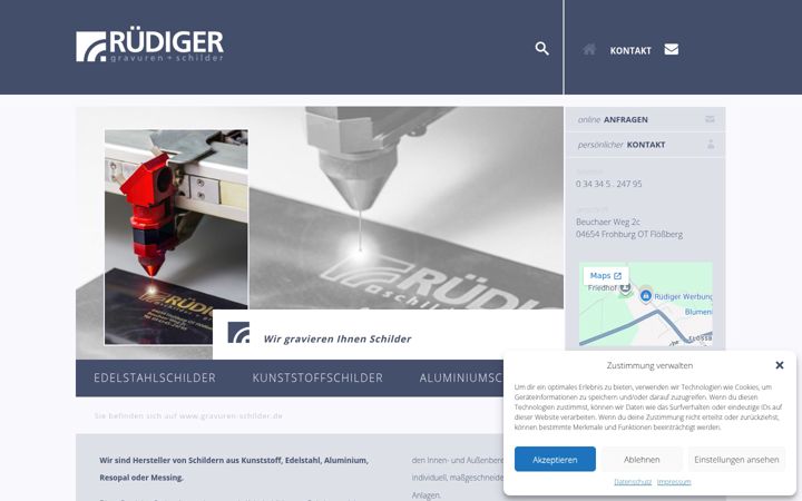 Screenshot of gravuren-schilder.de