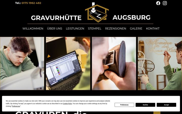 Screenshot of gravurhuette.de