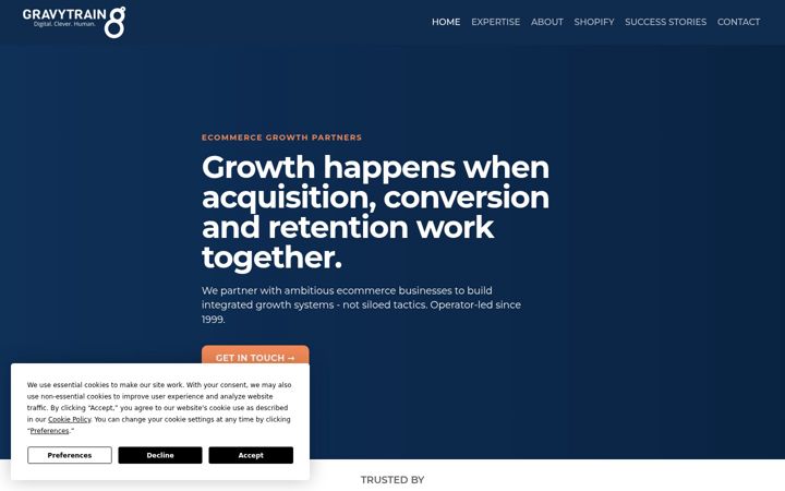 Screenshot of gravytrain.co.uk