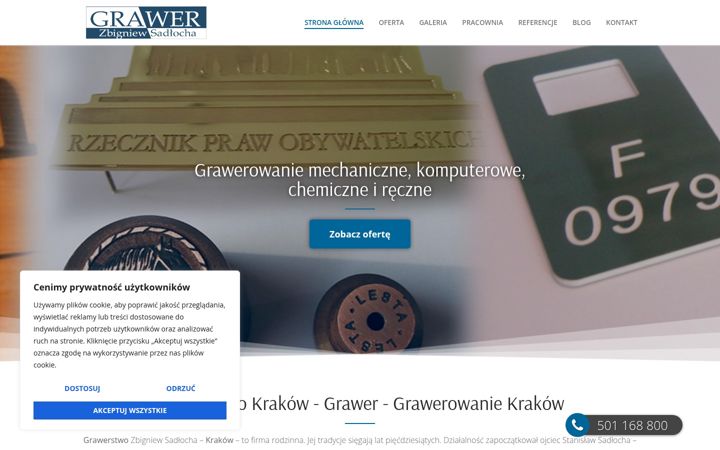 Screenshot of grawerstwo.krakow.pl