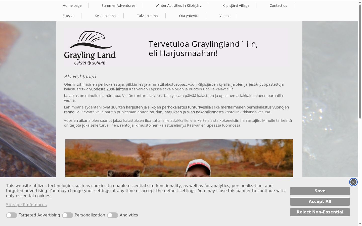 Sutikimo reklamjuostės, rodytos prieš bet kokią sąveiką, ekrano kopija