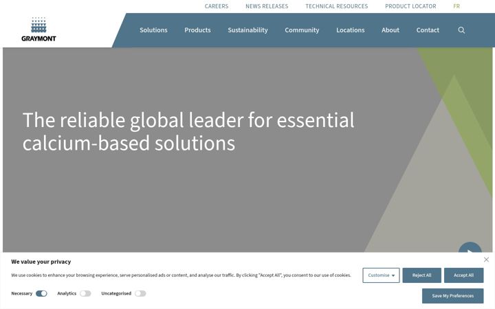 Screenshot of graymont.com