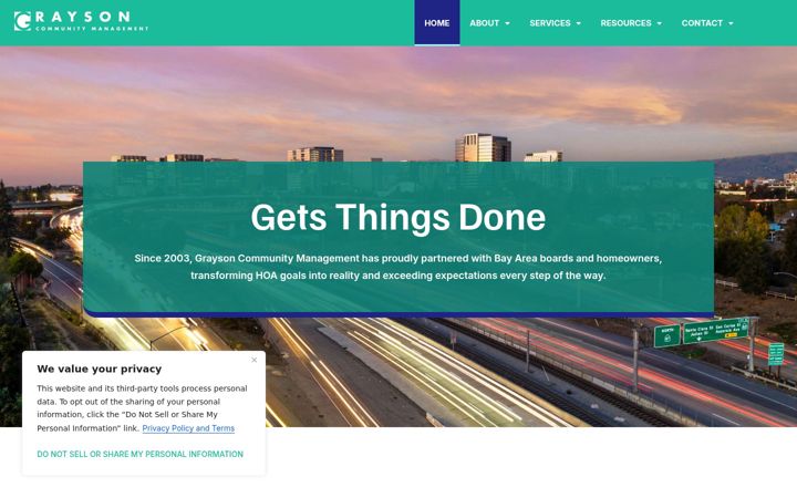 Screenshot of graysoncm.com